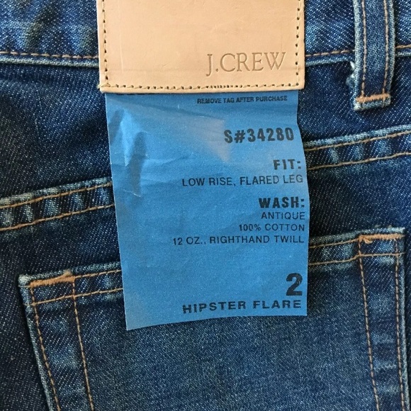 Vtg 90s J Crew Sz 2 Hipster Flare Jeans 9” Rise - Picture 8 of 8